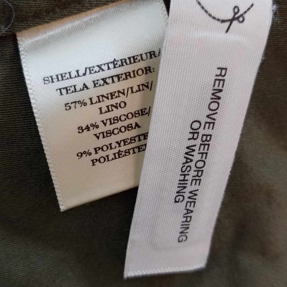 Ann Taylor cargo linen button down dress DB4 - Picture 7 of 8